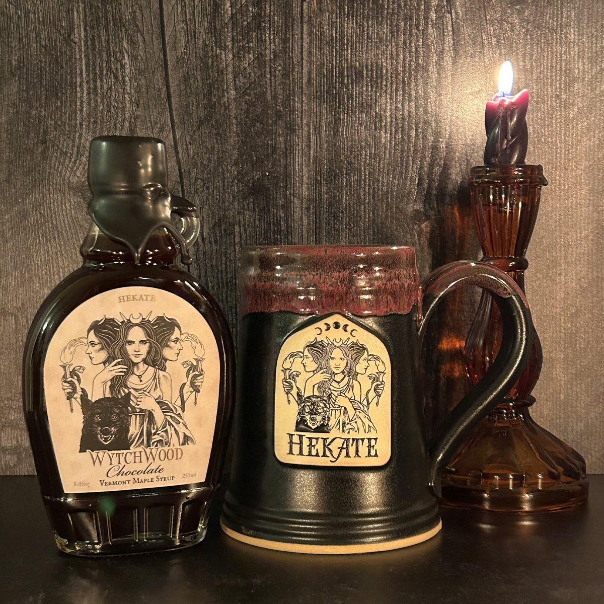 Collection: Hekate Coffee Mug &amp; Chocolate Infused Maple Syrup