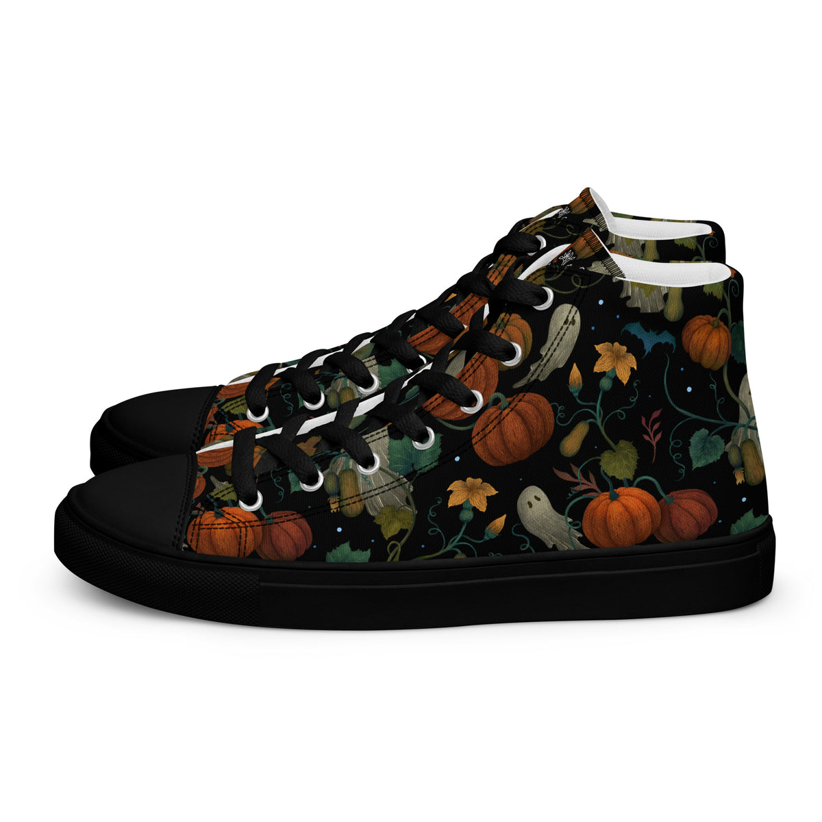 Pumpkin Ghosty Men’s High Top Canvas Kicks