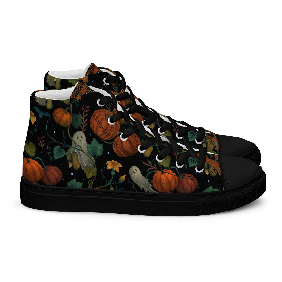 Pumpkin Ghosty Men’s High Top Canvas Kicks