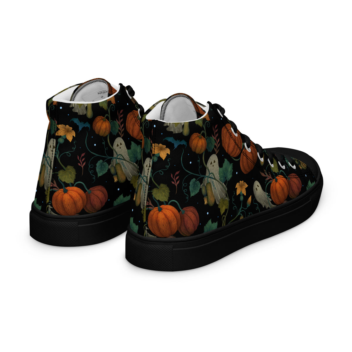 Pumpkin Ghosty Men’s High Top Canvas Kicks