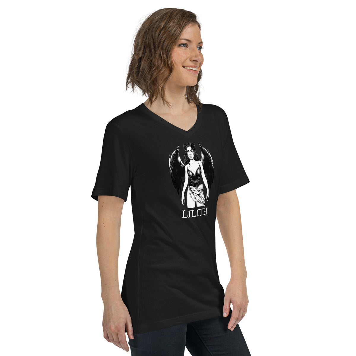 Lilith Unisex Short Sleeve V-Neck T-Shirt