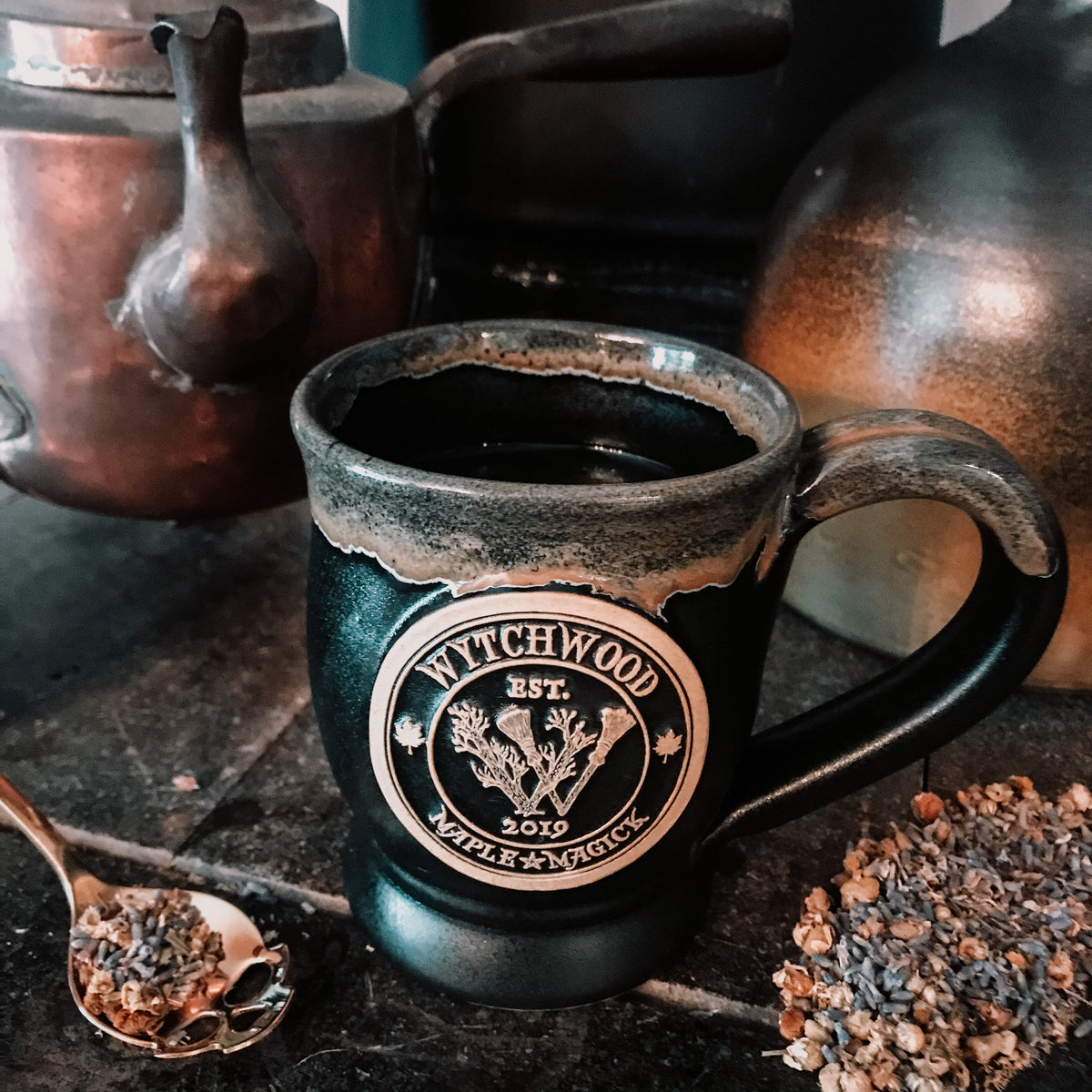 WytchWood Handmade Mug- New Gold Glaze!