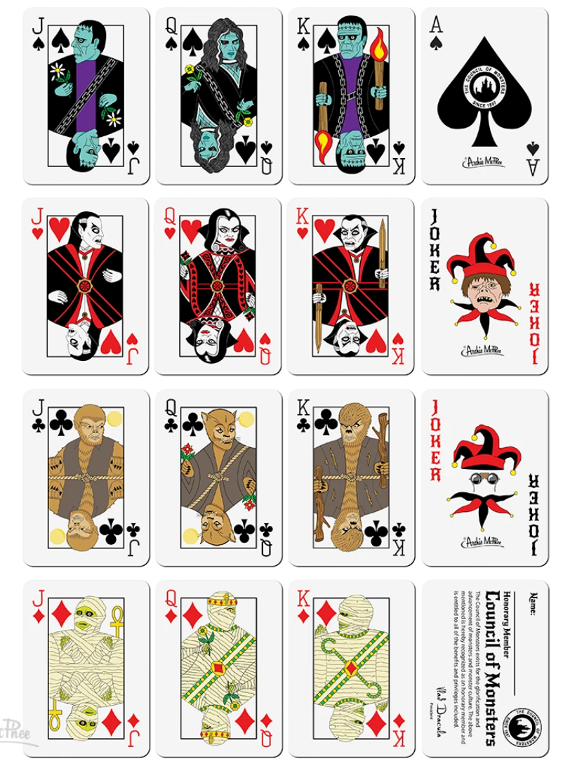 Council of Monsters Playing Card Deck