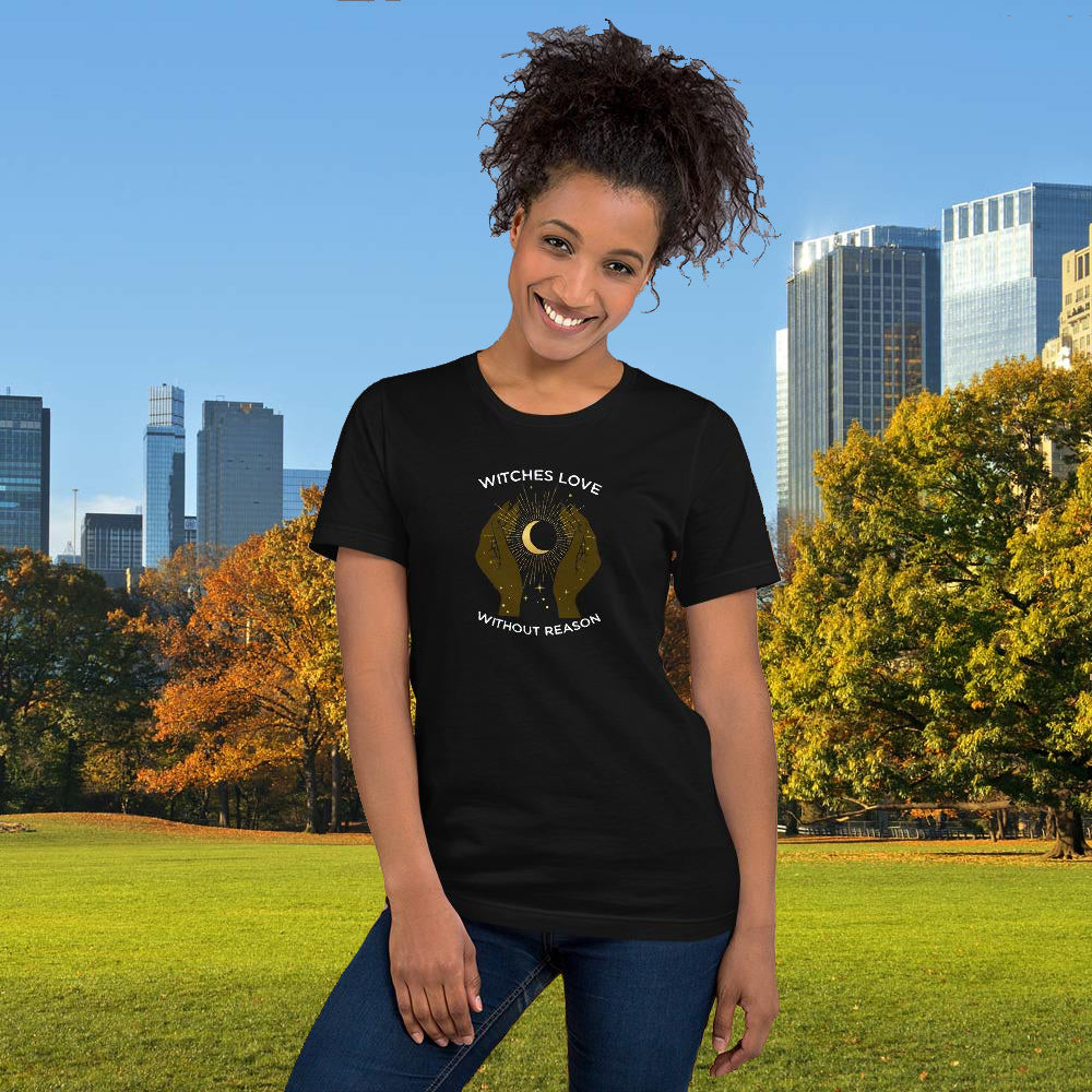 Witches Love Without Reason Non-Profit T-Shirt (Black + Brown Tee)