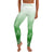 WytchWood Yoga Leggings - White with Woodland Green Fade