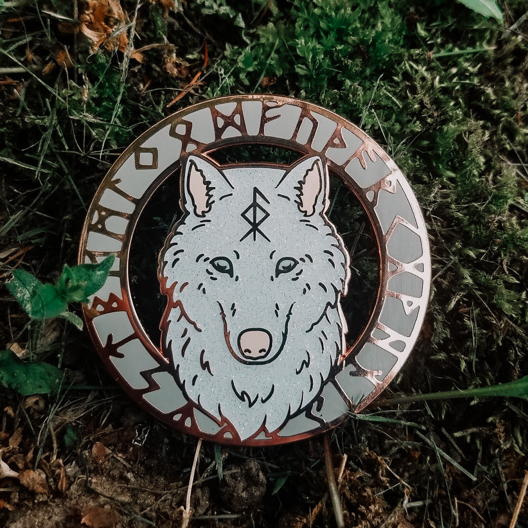 WytchWood Animal Spirit Totem Enamel Pin - Wolf