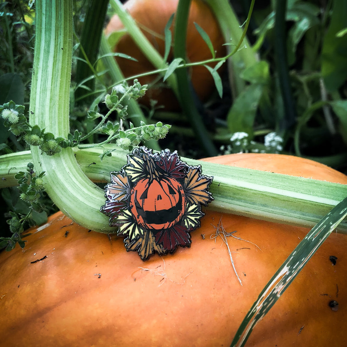 Harvest Pumpkin Wreath Pin