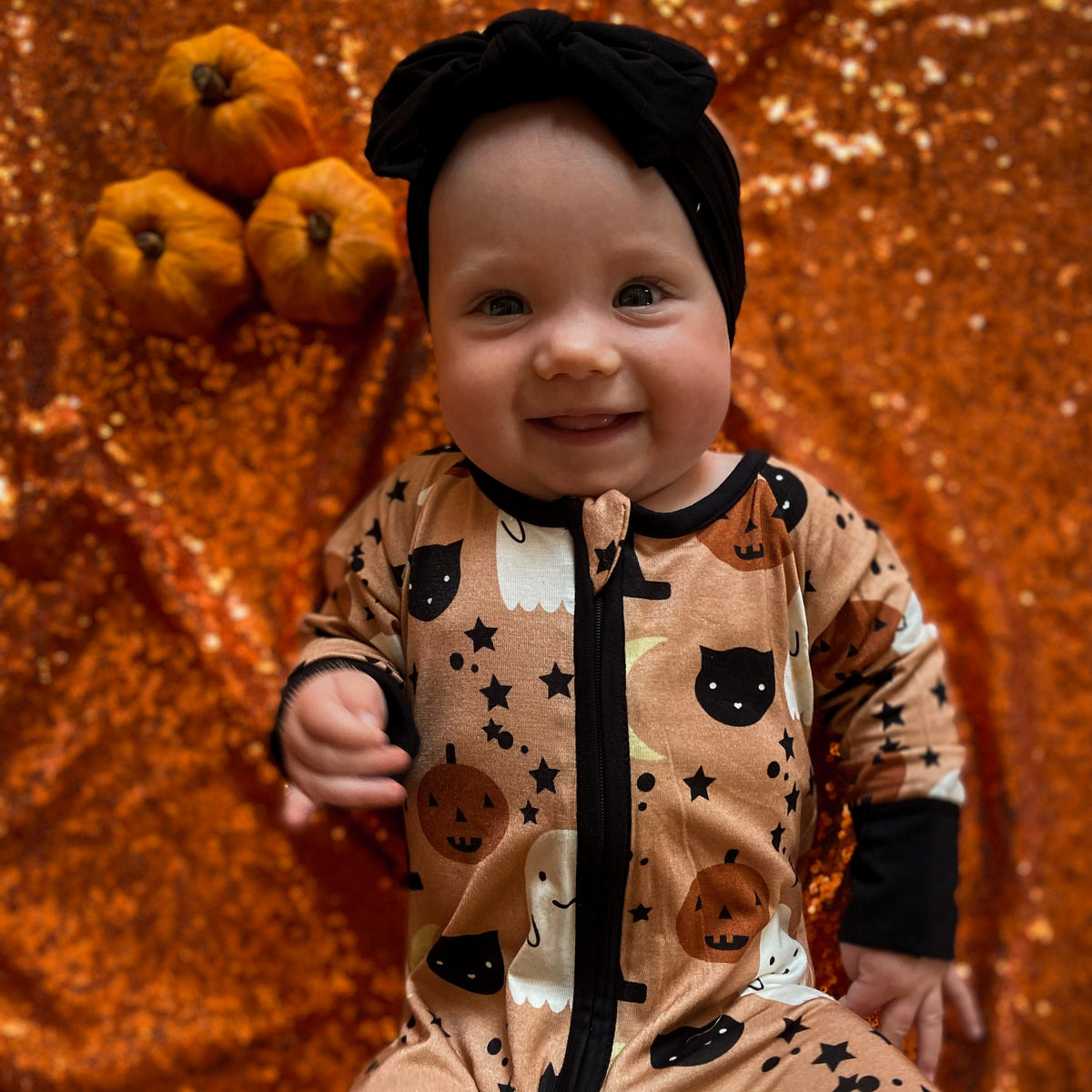 Trick or Treat Halloween Bamboo Baby Convertible Footie Pajamas