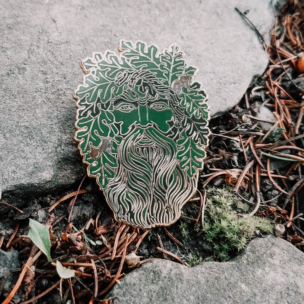 The Green Man Enamel Pin