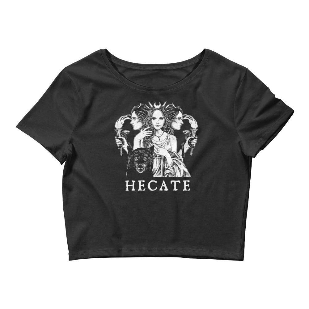 Hecate Women’s Crop Tee (White Print)