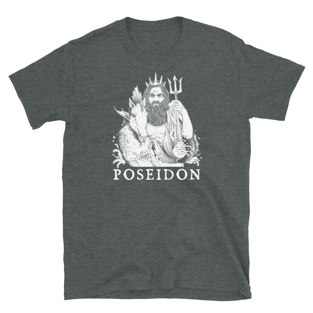 Poseidon Short-Sleeve Unisex T-Shirt (White Print)