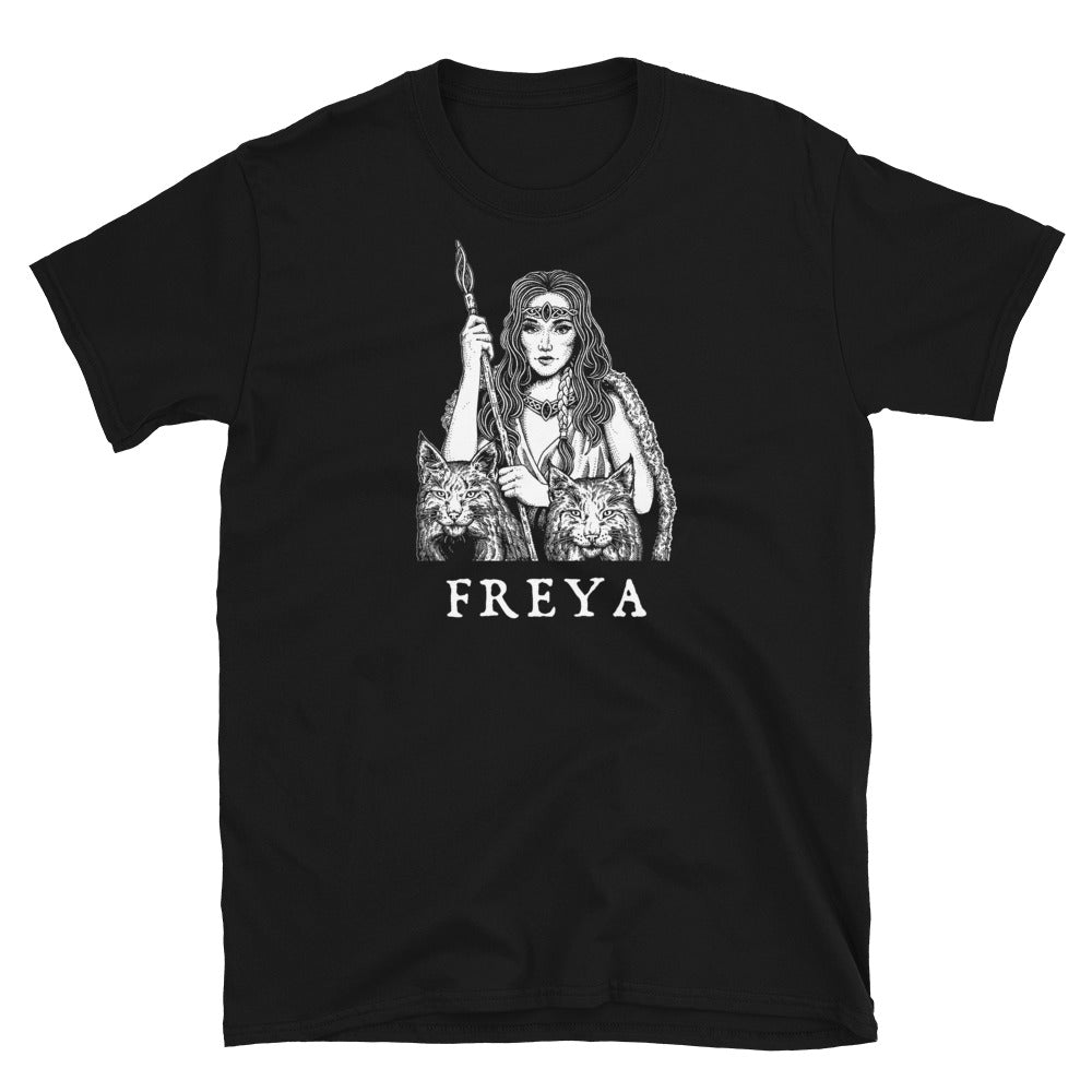 Freya Short-Sleeve Unisex T-Shirt (White Print)