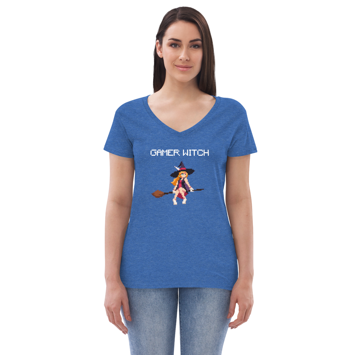 Gamer Witch V-Neck Recycled Tee