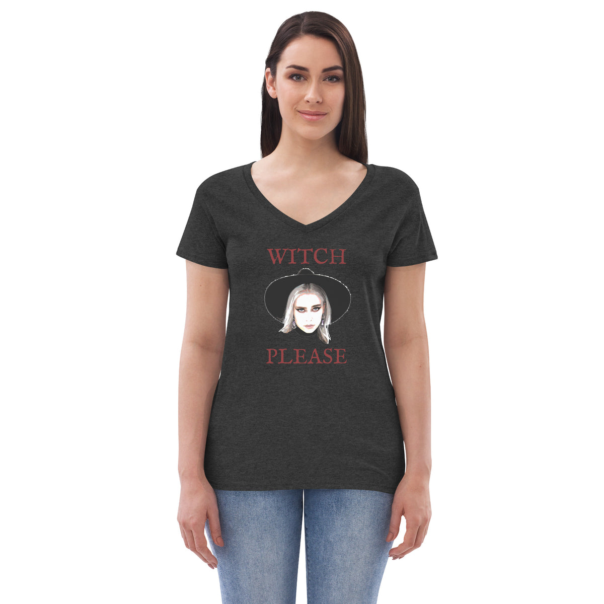 Recycled &#39;Witch Please&#39; V-Neck T-Shirt